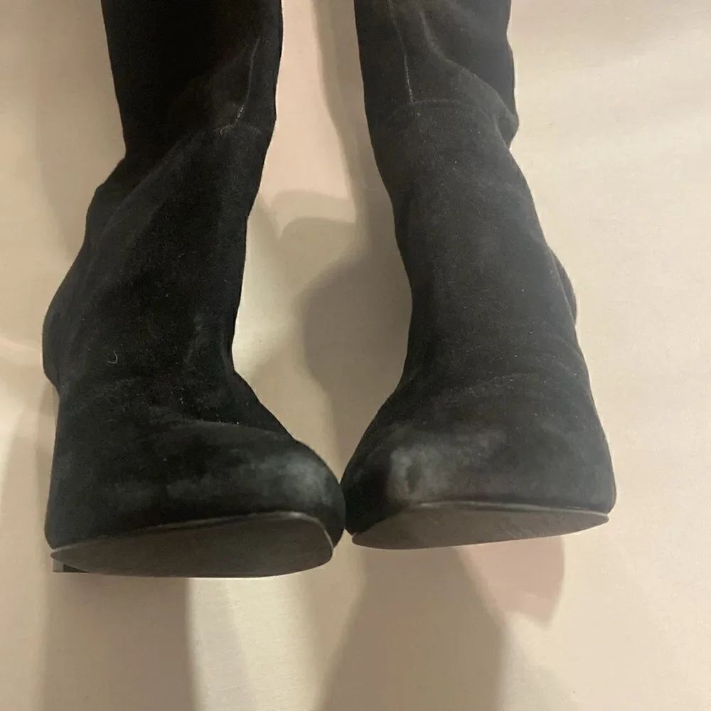 Treasure & Bond Black Pointed Toe Suede Below Knee High 6.5 - Picture 6 of 10